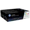 ORIGINALE HP Multipack ciano / magenta / giallo CF371AM 128A CE321A + CE322A + CE323A mod.  CF371AM 128A EAN 887111403018