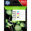 ORIGINAL HP Multipack nero / ciano / magenta / giallo 3YP34AE MCVP 912 XL mod.  3YP34AE MCVP 912 XL EAN 2200000047427