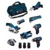 BOSCH Kit BMKB7-28ED3 (GSB 12V-15+GDR 12V-105+GKS 12V-26+GOP 12V-28+GSA 12V-14+GLI 12V-80+GHO 12V-20 +3x2,0Ah +GAL1230CV +HDBAG)