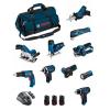 BOSCH Kit BMKB10-28CD3 (GSR12V-15+GTB12V-11+GDR12V-105+GWS12V-76+GST12V-70+GKS12V-26+GOP12V-28+GSA12V-14+GLI12V-80+GHO12V-20...)