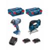 BOSCH Kit 18V BSK182D2B (GDR 18V-160 + GST 18V-LI B + 2 x 2,0 Ah + AL1820 + 2 x L-Boxx 136)