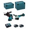 MAKITA Kit DLX2125TJ1 (DGA504 + DHR243 + 2 x 5,0 Ah + DC18RC + MAKPAC 3 + MAKPAC 4)