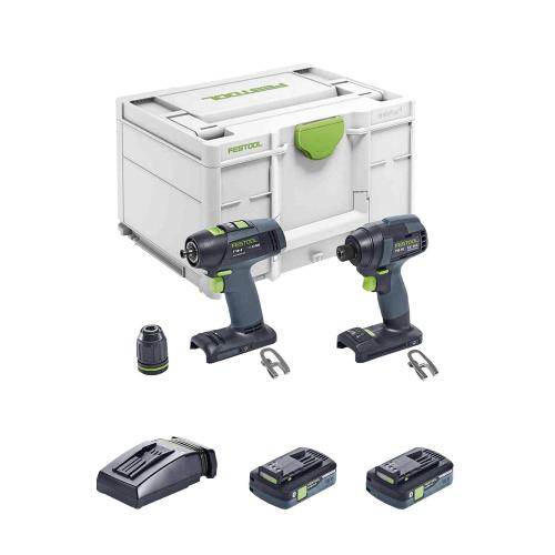 FESTOOL Kit TID 18 HPC 4,0 I-Set T18 (T18+3 + TID 18 + 2 x 4,0 Ah HPC-ASI +  TCL 6 + Systainer SYS3 M 237) 7149501 Festool