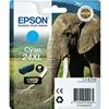 ORIGINALE Epson Cartuccia d'inchiostro ciano C13T24324012 24 XL ~740 Pagine 8,7ml XL mod.  C13T24324012 24 XL EAN 8715946519265