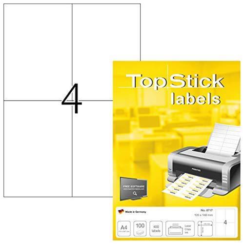 Fogli Adesivi Formato A4 - 100 Fogli Adesivi senza margine : :  Cancelleria e prodotti per ufficio